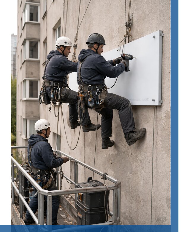 Монтаж табличек и указателей в Щёлкове от 3641 р. | ВЫСОТНИК-Щлк