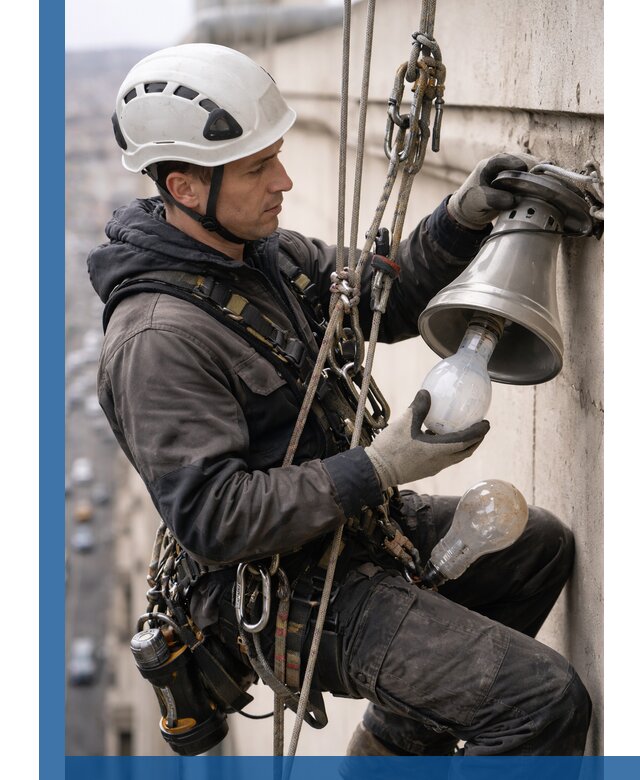 Замена ламп на высоте в Щёлкове профессионально и быстро