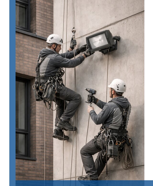 Профессиональный монтаж фасадных прожекторов в Щёлкове под ключ