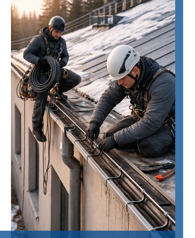 Монтаж греющего кабеля на кровле в Щёлкове от 468 р. | ВЫСОТНИК-Щлк