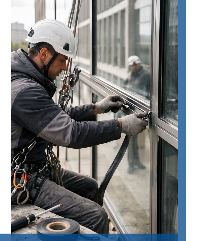 Ремонт витражных конструкций в Щёлкове от 3641 р. | ВЫСОТНИК-Щлк