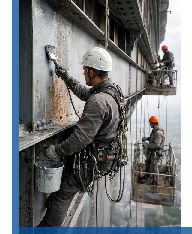 Покраска металлоконструкций на высоте в Щёлкове профессионально