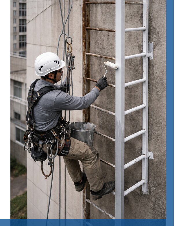 Покраска пожарных лестниц в Щёлкове от 4681 р. | ВЫСОТНИК-Щлк