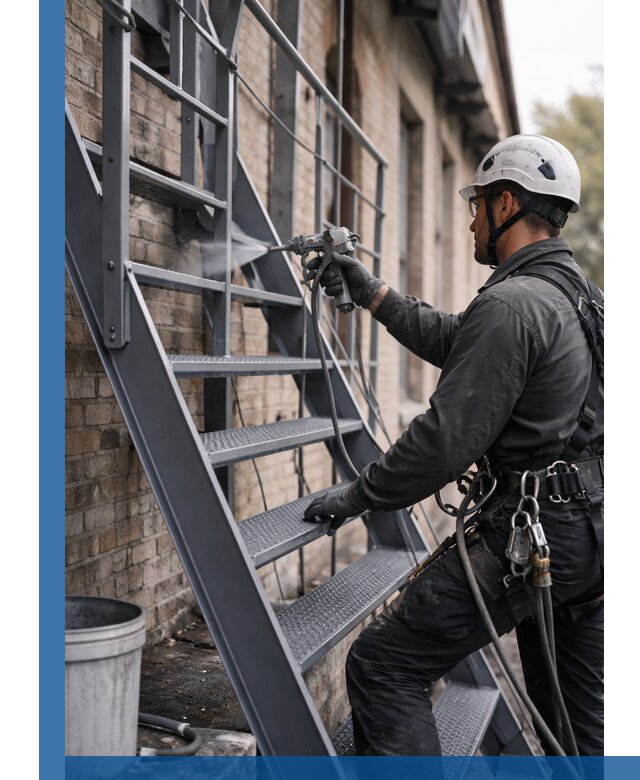 Покраска и антикоррозионная защита пожарных лестниц в Щёлкове