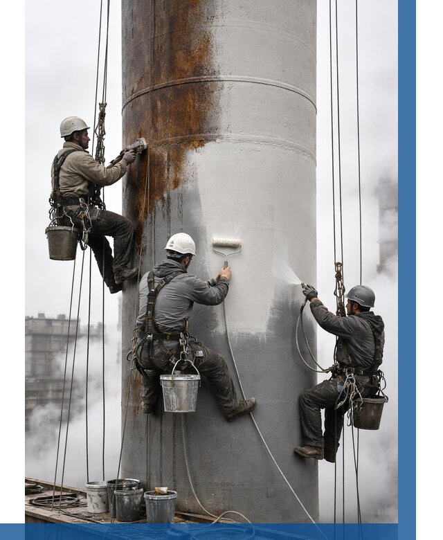 Покраска дымовых труб в Щёлкове от 8843 р. | ВЫСОТНИК-Щлк