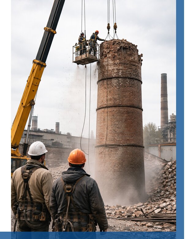 Демонтаж дымовой трубы в Щёлкове от 93627 р. | ВЫСОТНИК-Щлк, смета