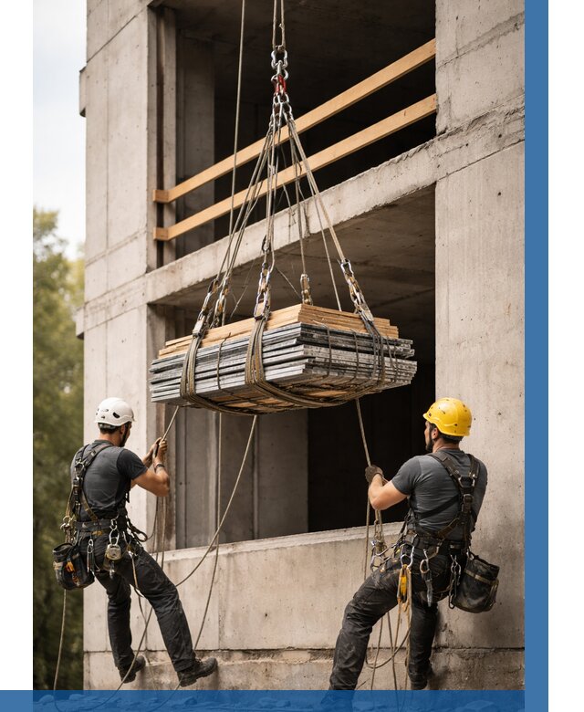 Подъем материала на этаж веревками в Щёлкове от 1560 р. | ВЫСОТНИК-Щлк