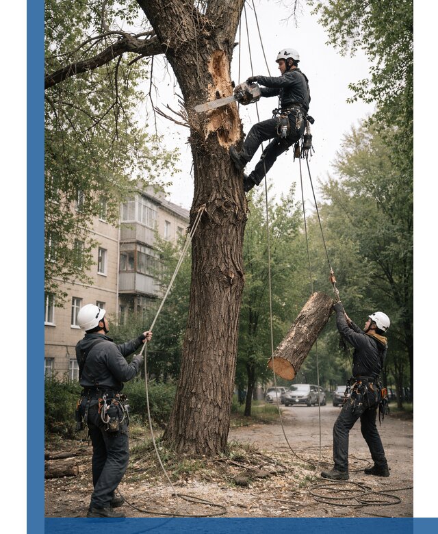 Срочное удаление аварийных деревьев в Щёлкове с гарантией безопасности