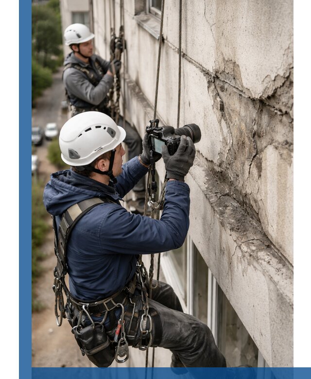 Фотофиксация дефектов фасада с высотной съемкой в Щёлкове