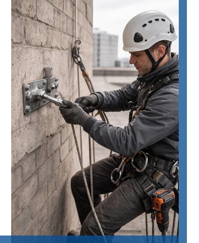 Установка анкерных точек в Щёлкове от 3641 р. | ВЫСОТНИК-Щлк