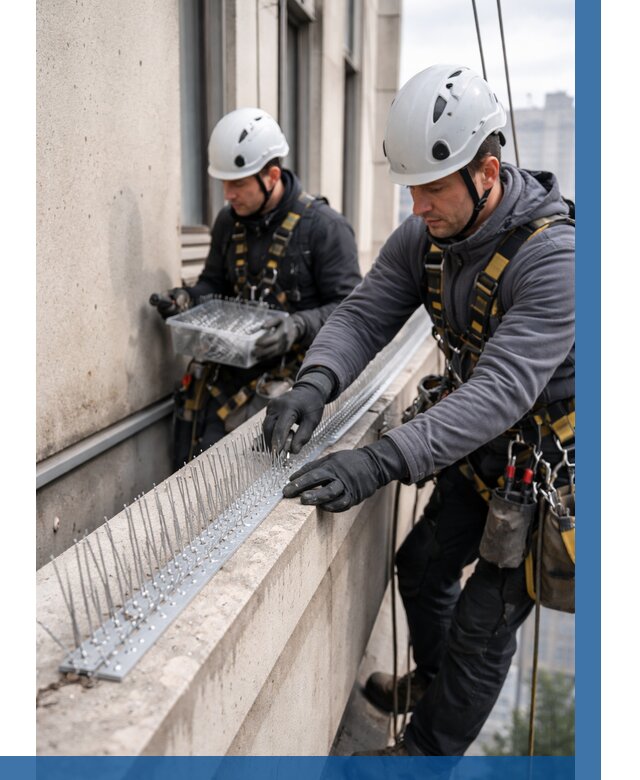 Установка шипов от птиц в Щёлкове от 884 р. | ВЫСОТНИК-Щлк